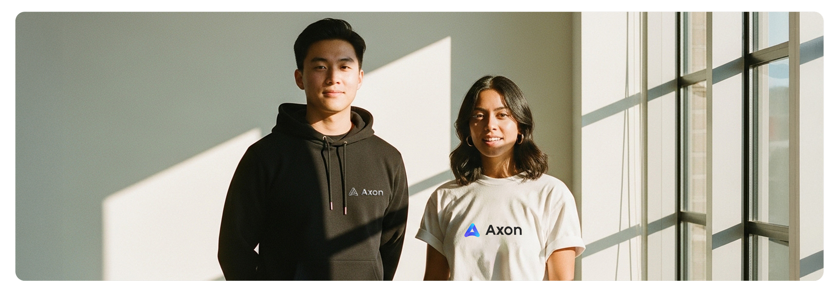 Axon Merch Store hero banner showcasing branded products