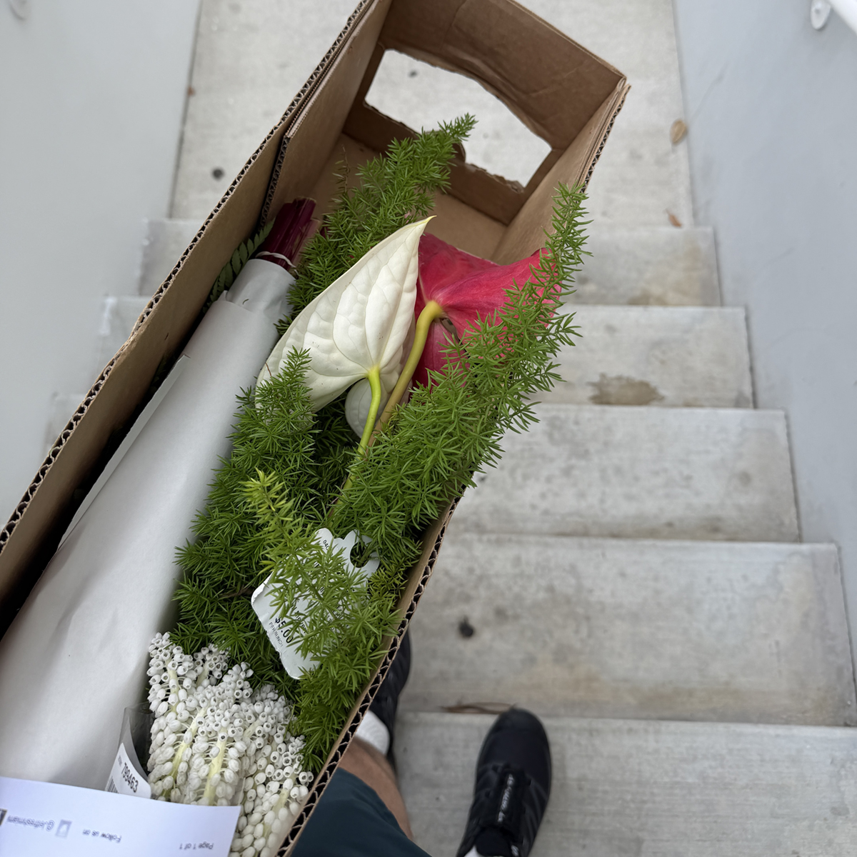 box of flowers