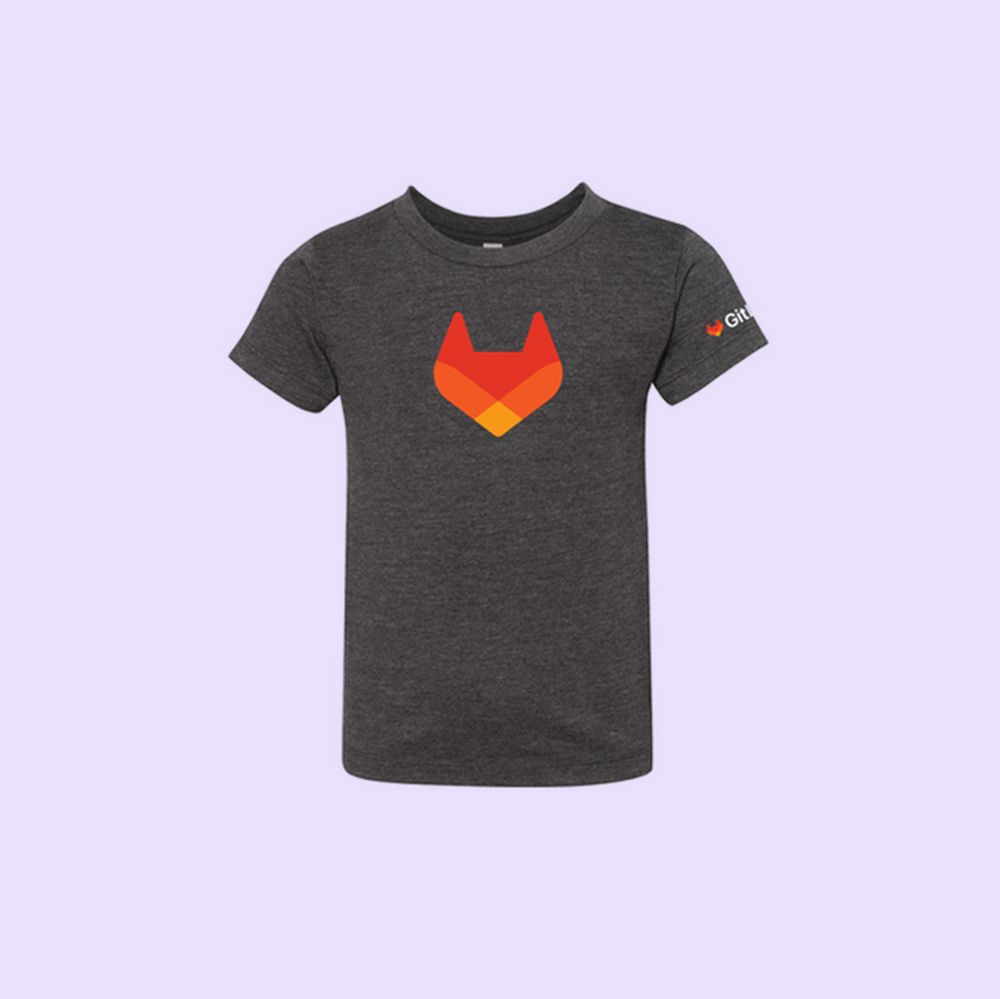 Image of GitLab Tanuki Toddler Jersey Tee, GitLab Dark Grey Heather