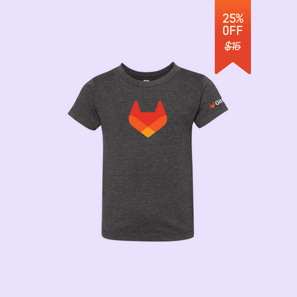 Image of GitLab Tanuki Toddler Jersey Tee, GitLab Dark Grey Heather