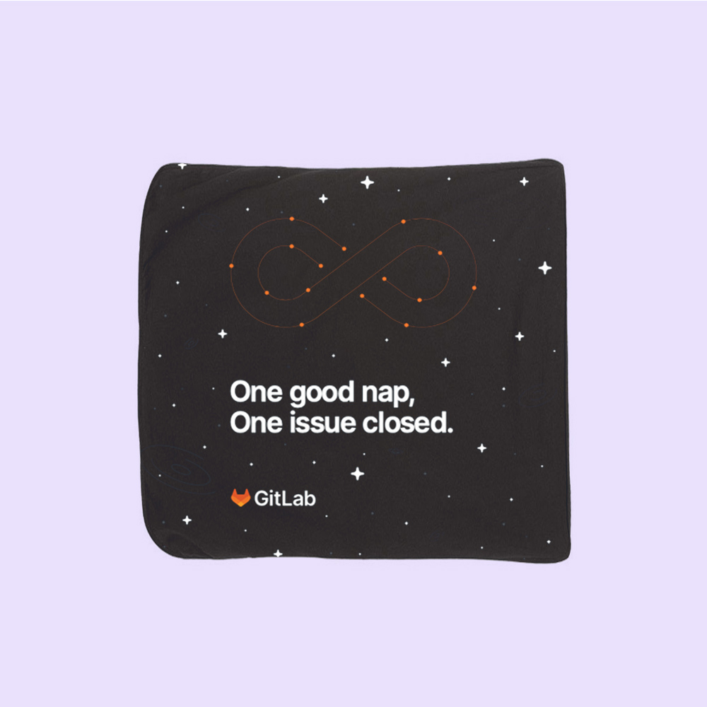Image of GitLab Baby Swaddle Blanket, GitLab Black