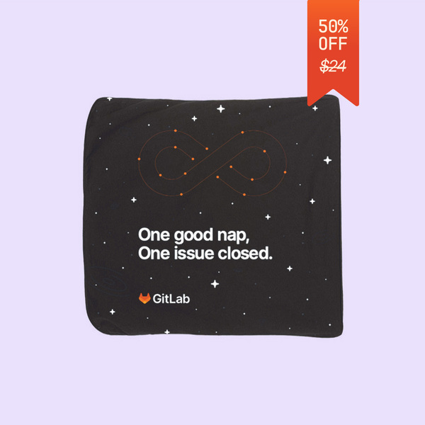 Image of GitLab Baby Swaddle Blanket, GitLab Black