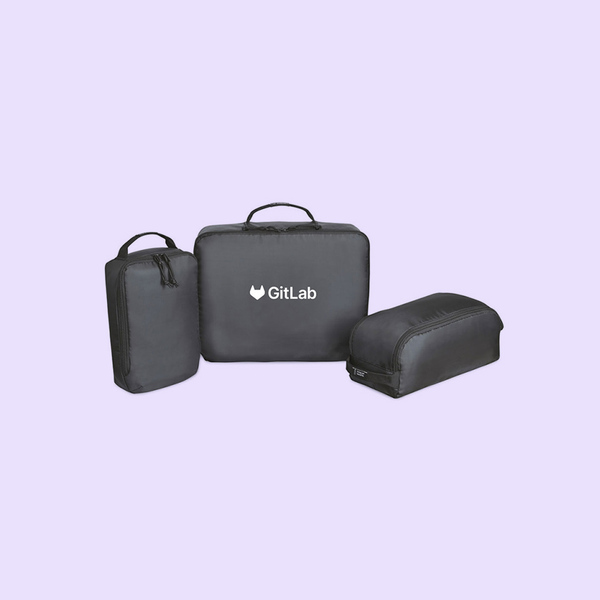 Image of GitLab Renew rPET 3 Piece Packing Cube Set, GitLab Black
