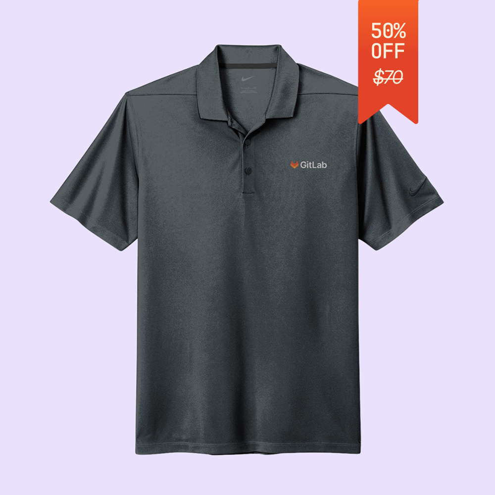 Image of GitLab Dri-FIT Polo, Dark Gray / S