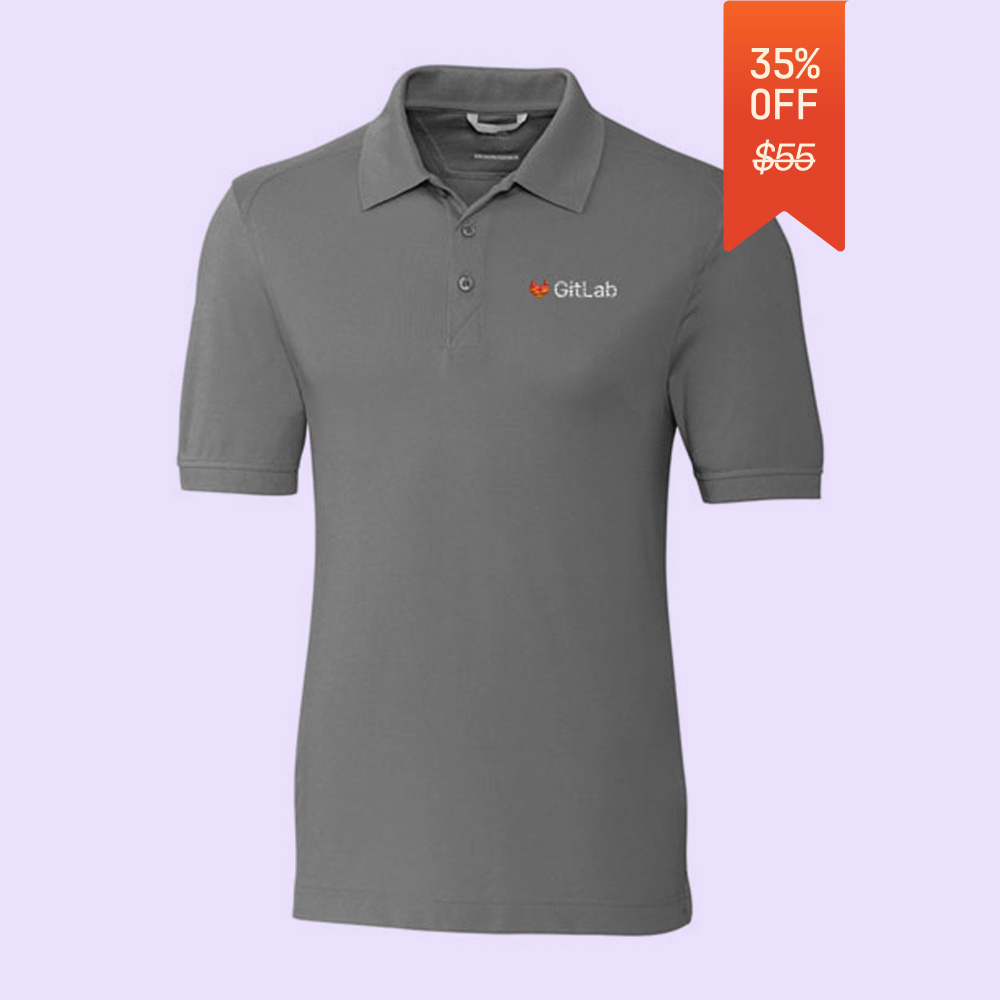 Image of GitLab Tri-Blend Cotton Touch Pique Polo - Loose, Gray / S