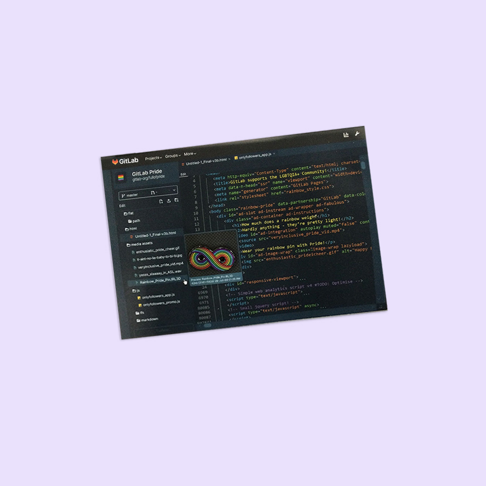 Image of GitLab Pride Pin, Standard