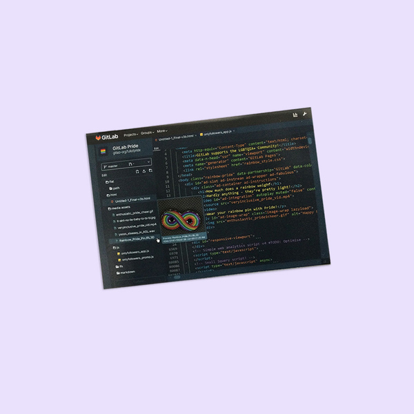 Image of GitLab Pride Pin, Standard