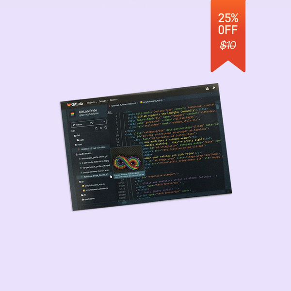 Image of GitLab Pride Pin, Standard