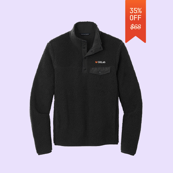 Image of GitLab Fleece Snap Pullover, GitLab Size XS