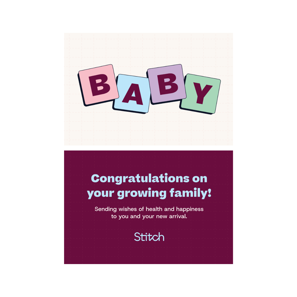 Image of Growing Family Card , Stitch Standard
