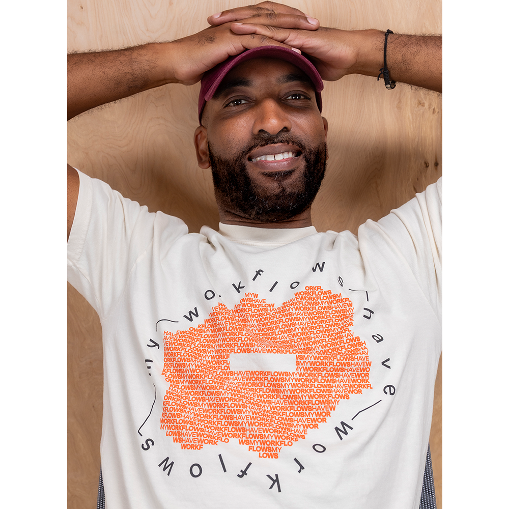 Image of Workflows on Workflows Tee - Mist, Size XS