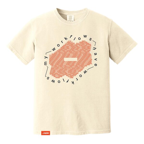 Image of Workflows on Workflows Tee, Zapier Size XS