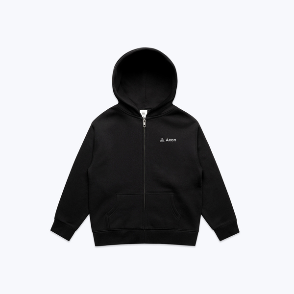 Image of Kids Zip Hood , Black / 10