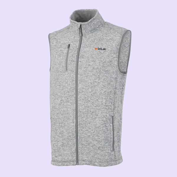 Image of GitLab Fleece Vest, Light Gray Heather / S