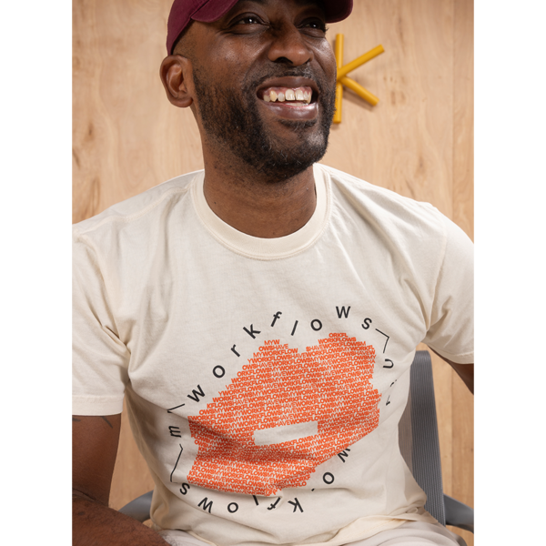 Image of Workflows on Workflows Tee - Mist, Size XS