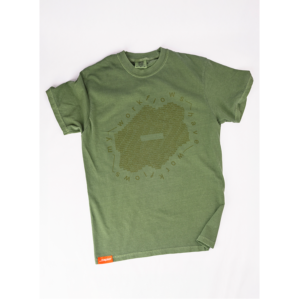 Image of Workflows on Workflows Tee - Moss, Size XS