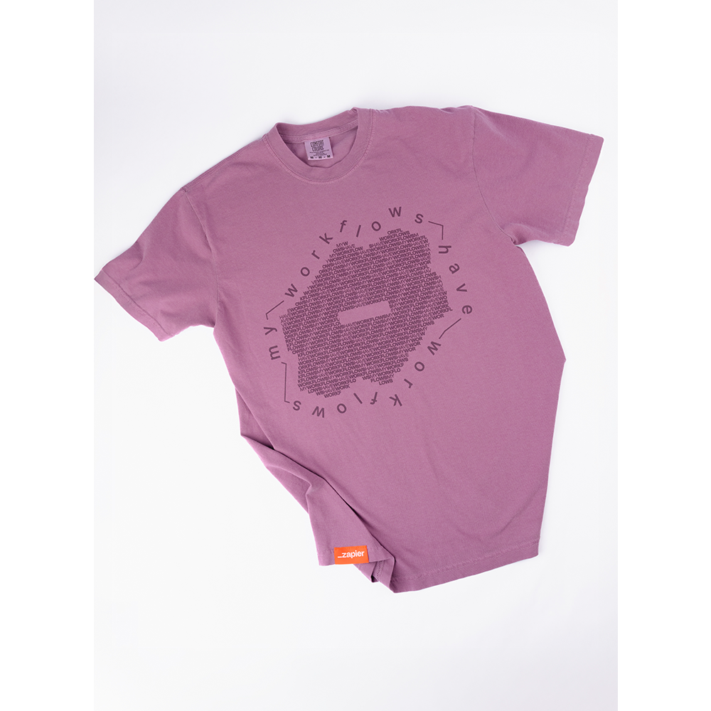 Image of Workflows on Workflows Tee - Plum, Size XS