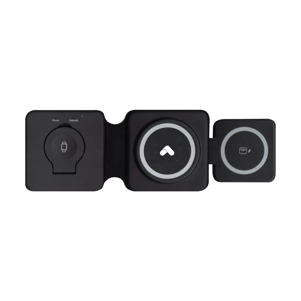 Image of Bi-Fold MagSafe Travel Charging Station, Axonius Black