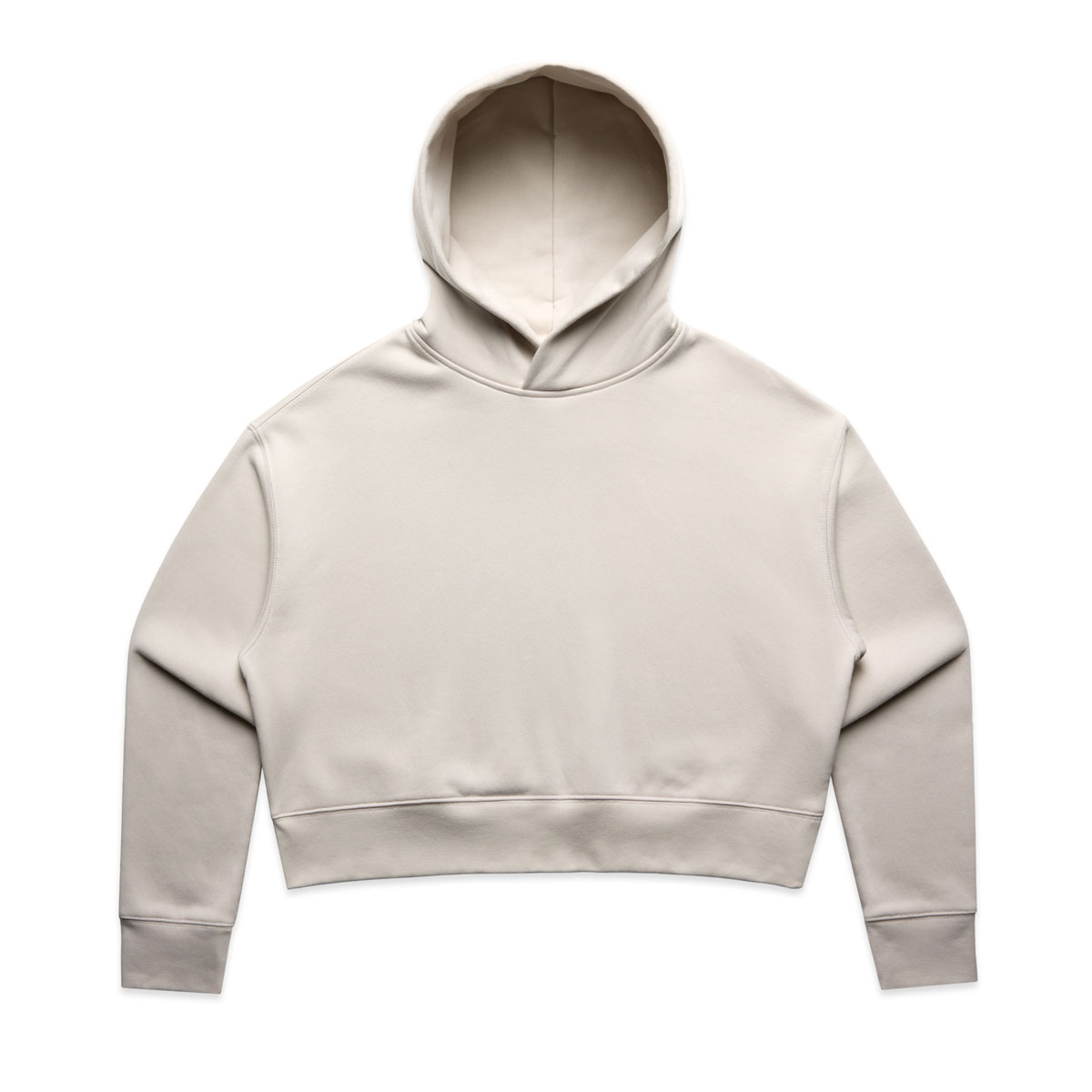 Image of Cropped Fleece Hoodie, Bone / 2XL