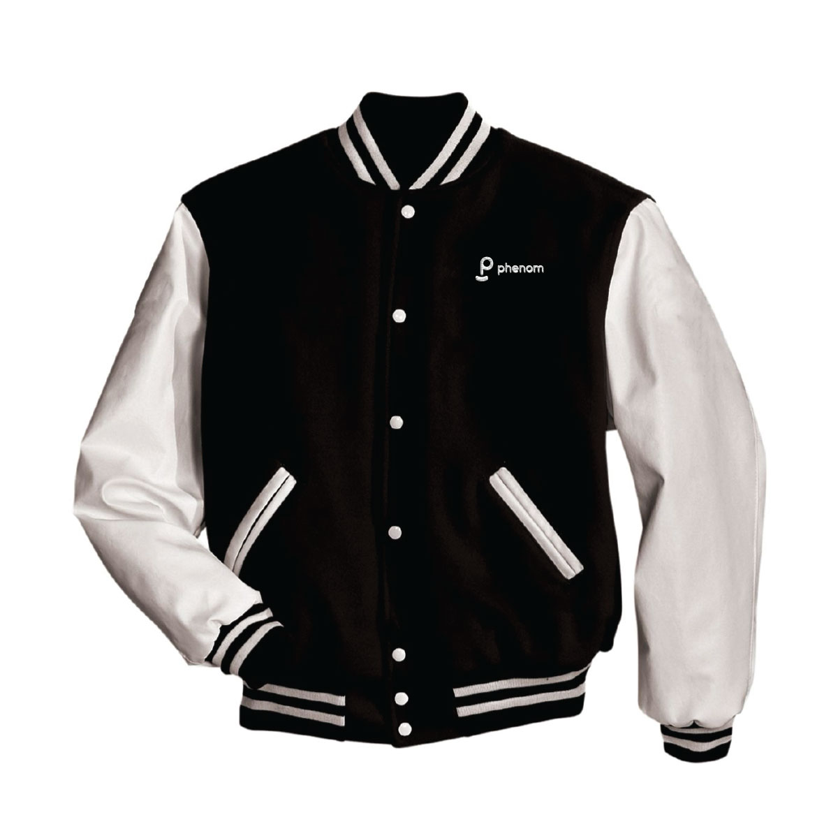 Image of Varsity Jacket, Black / White / S