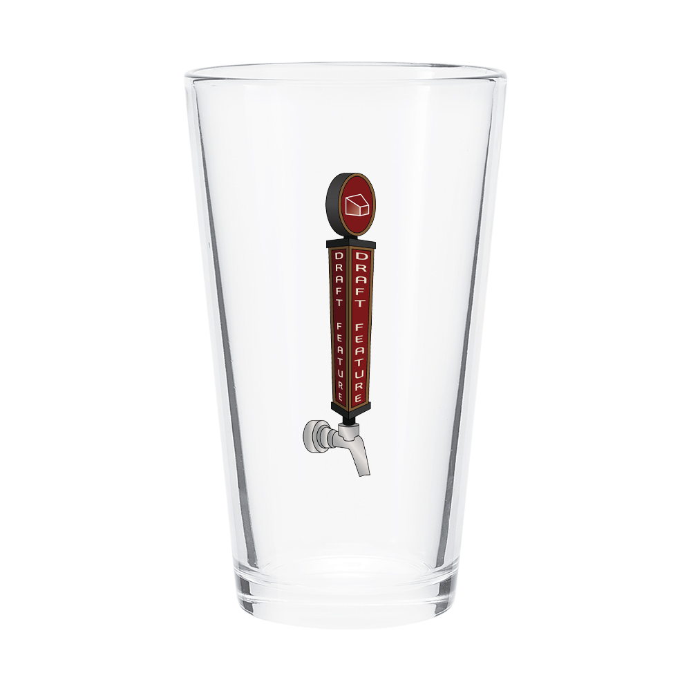 Image of Classic Pint Glass – Draft Feature, Clear