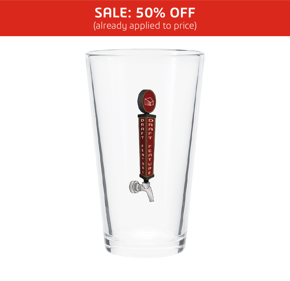 Image of Classic Pint Glass – Draft Feature, Clear