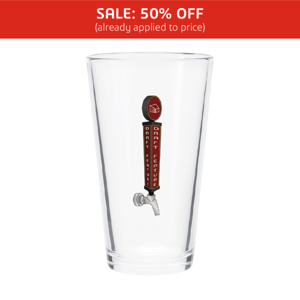 Image of Classic Pint Glass – Draft Feature, Clear