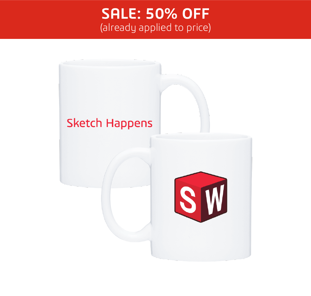 Image of Classic White Mug – “Sketch Happens”, White