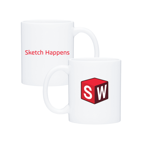 Image of Classic White Mug – “Sketch Happens”, White