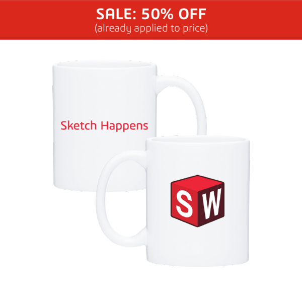 Image of Classic White Mug – “Sketch Happens”, White