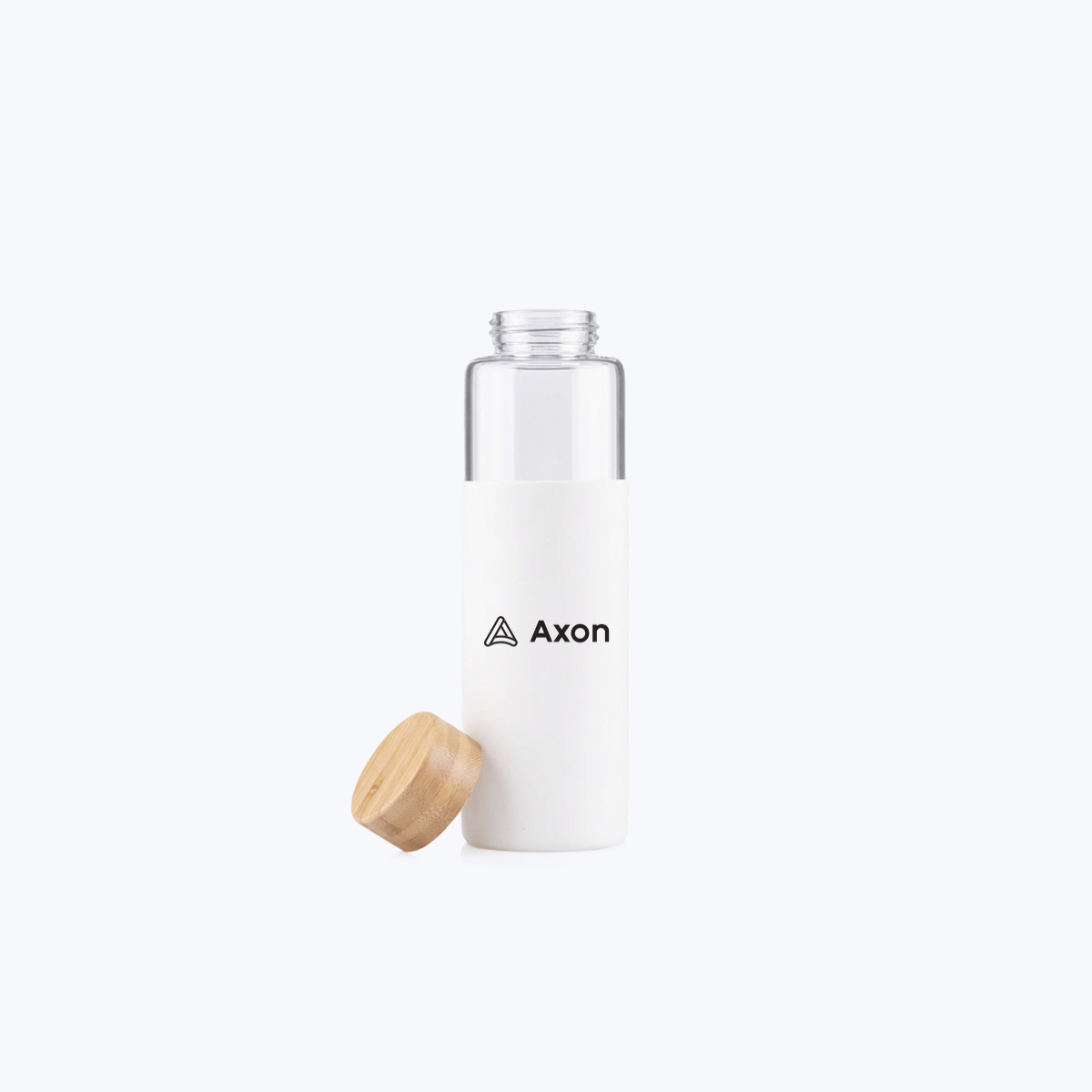 Image of Glass Water Bottle , White