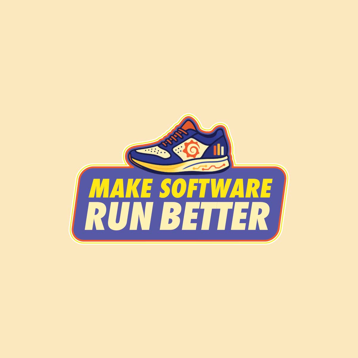 Image of Die-Cut Sticker (25 Pack), Logo Grafana   Pack Of 25
