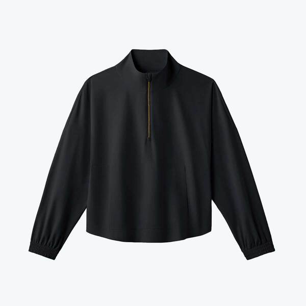 Image of Featherlight 1/4 Zip Pullover, Black / S