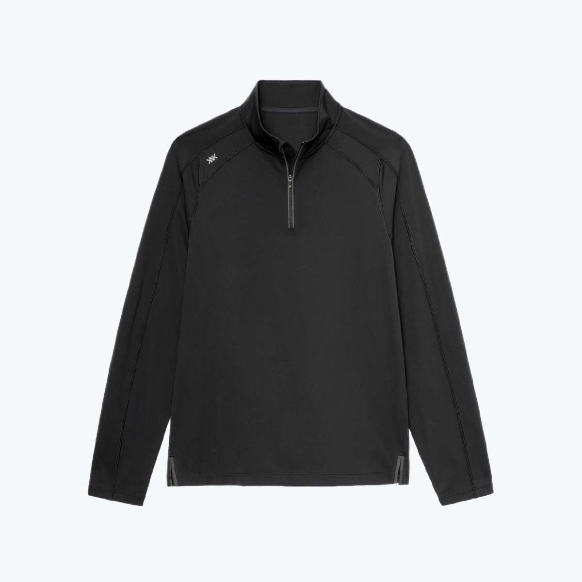 Image of Long Sleeve 1/4 Zip Pullover, Black / S