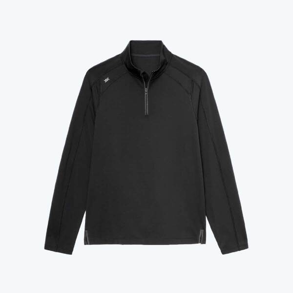 Image of Long Sleeve 1/4 Zip Pullover, Black / S