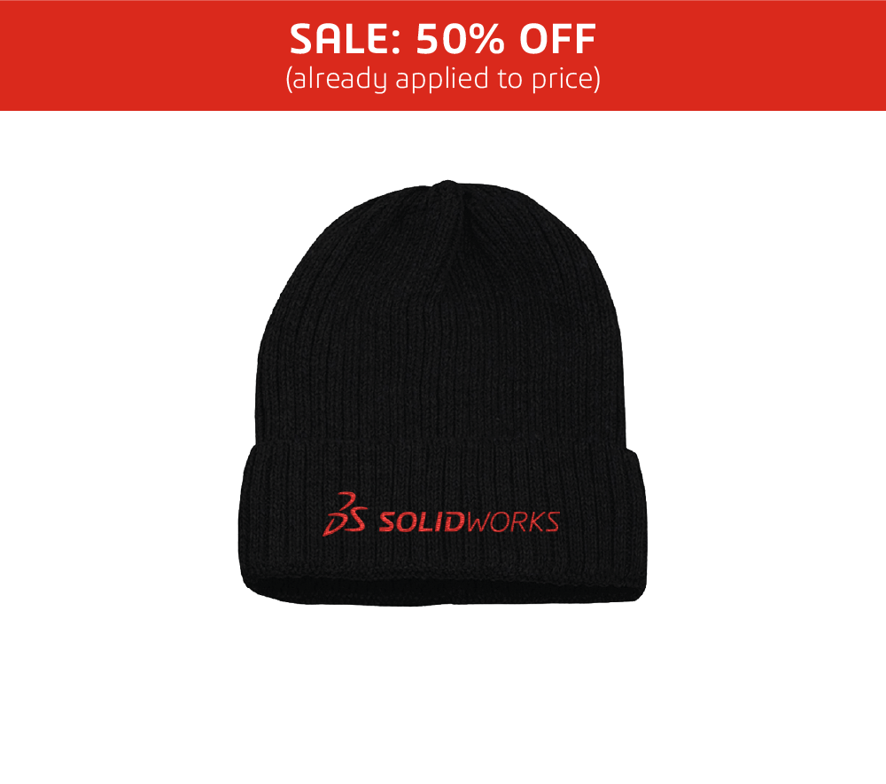 Image of Beanie – Black with Red Logo, Black