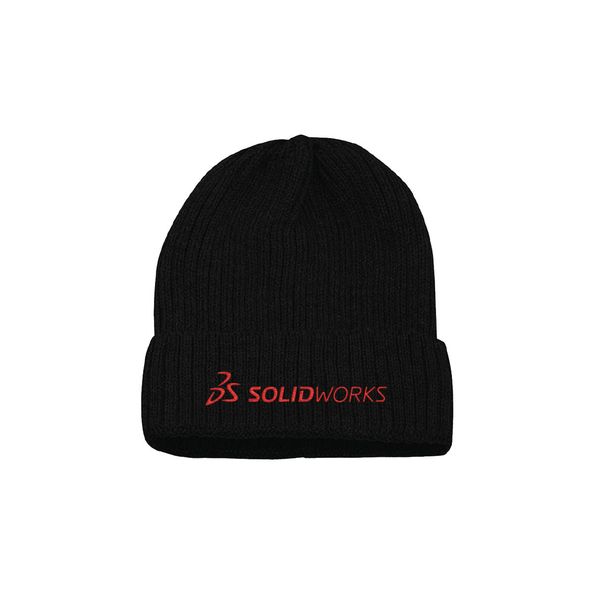 Image of Beanie – Black with Red Logo, Black