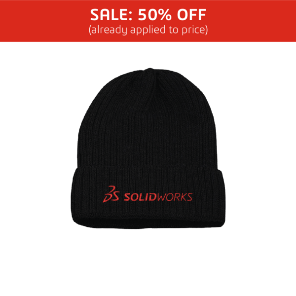 Image of Beanie – Black with Red Logo, Black