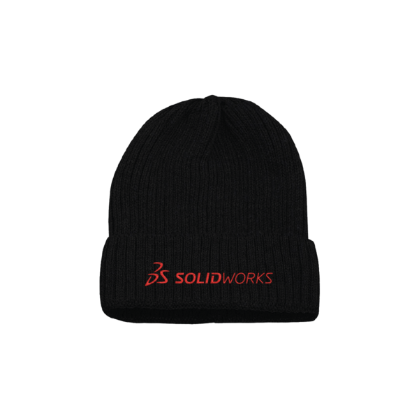 Image of Beanie – Black with Red Logo, Black