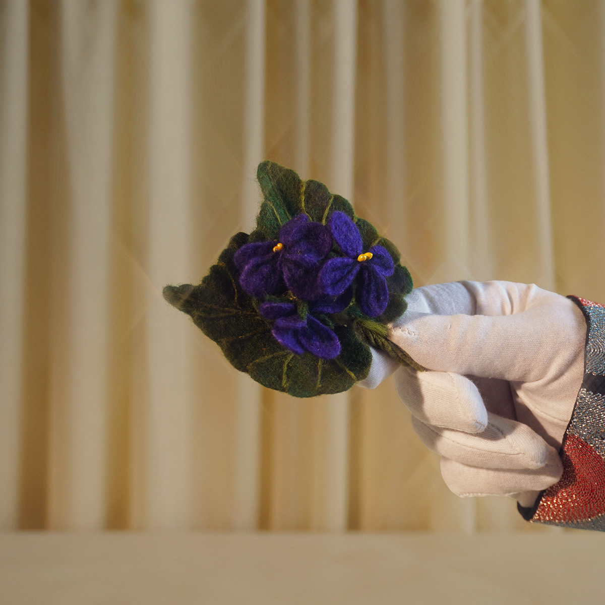 Image of  Felted Violet Brooch, Standard
