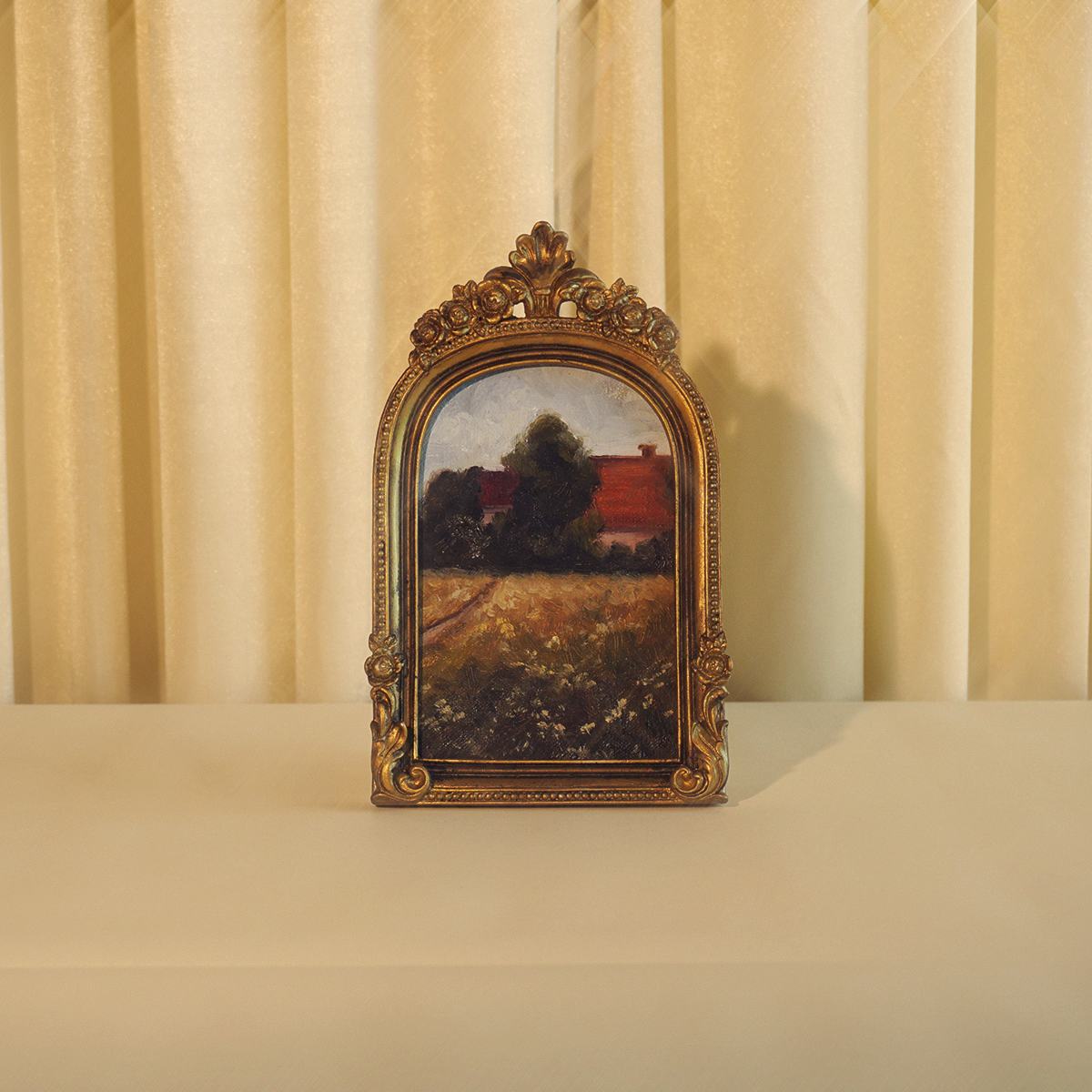 Image of "French Village" Painting, Standard