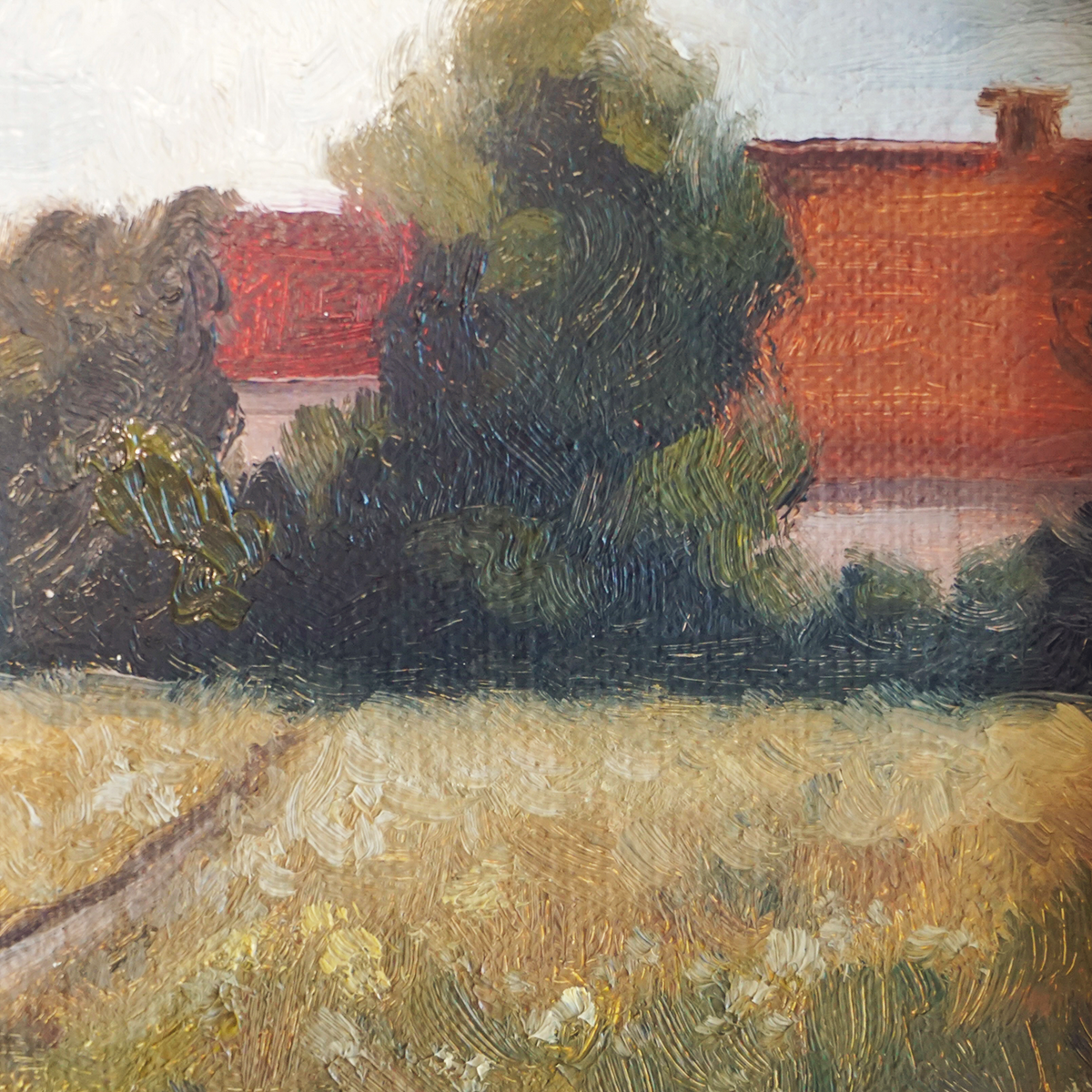 Image of "French Village" Painting, Standard