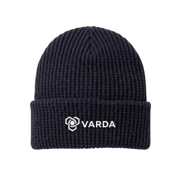 Image of Waffle Cuffed Beanie, Navy