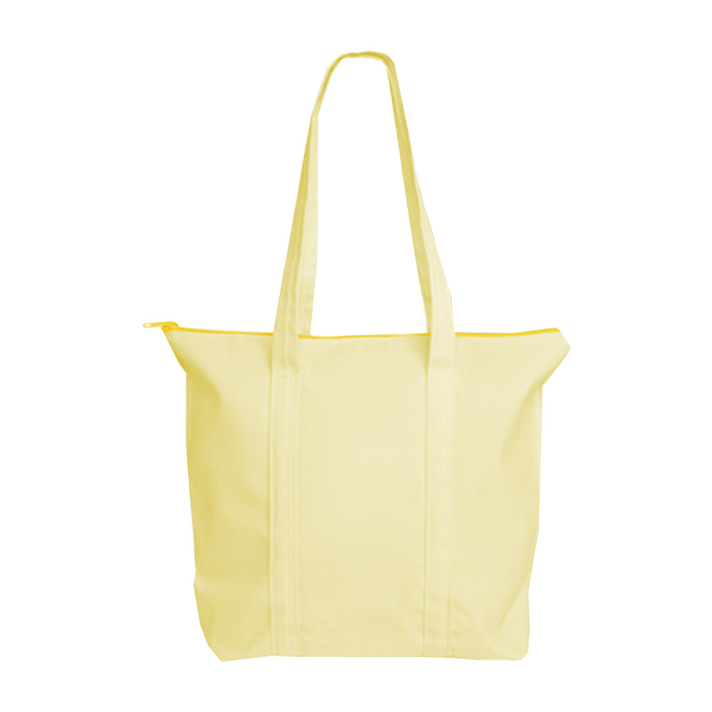 Brilliant Colored Canvas Custom Zip Tote