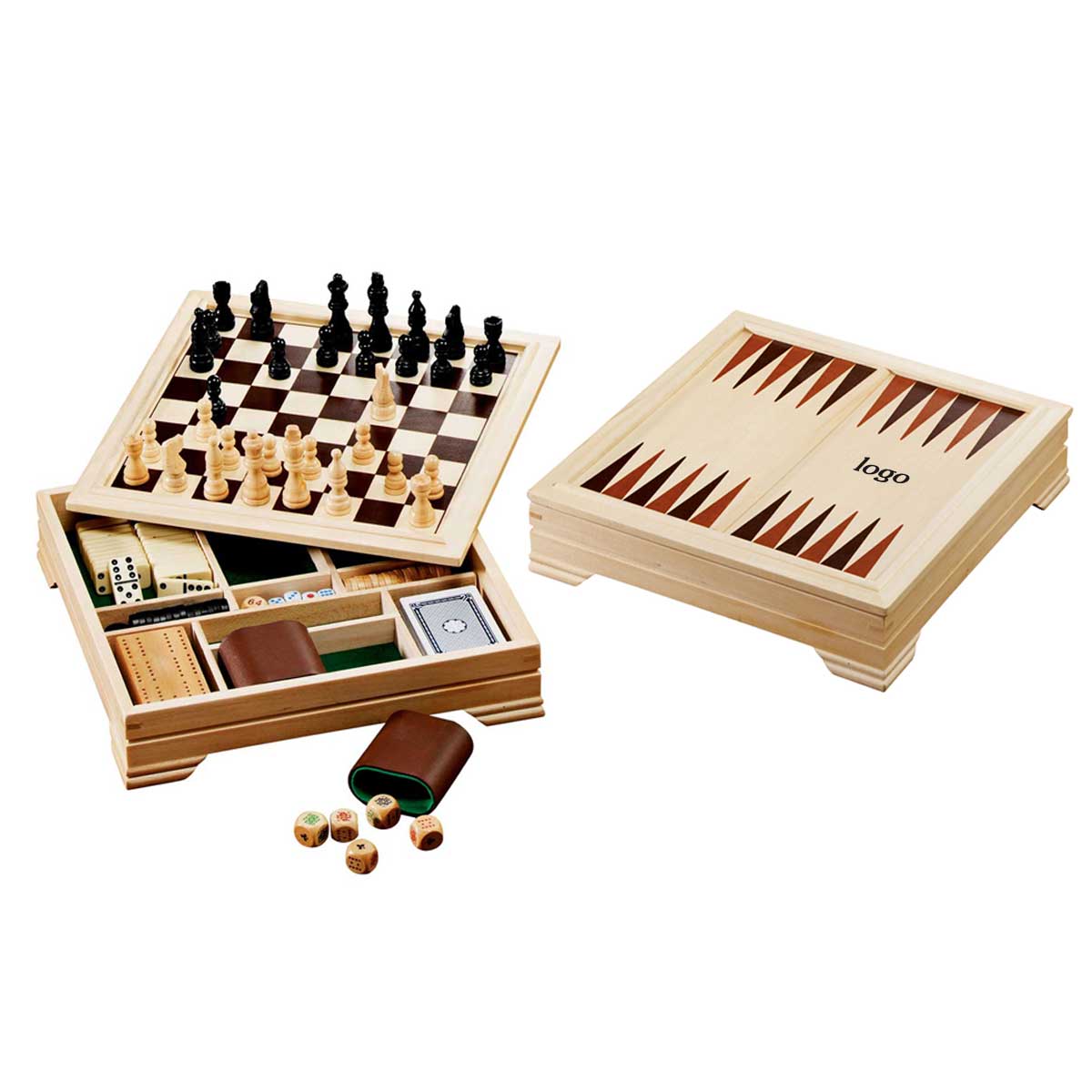 Brilliant Rustic Desktop Game Set