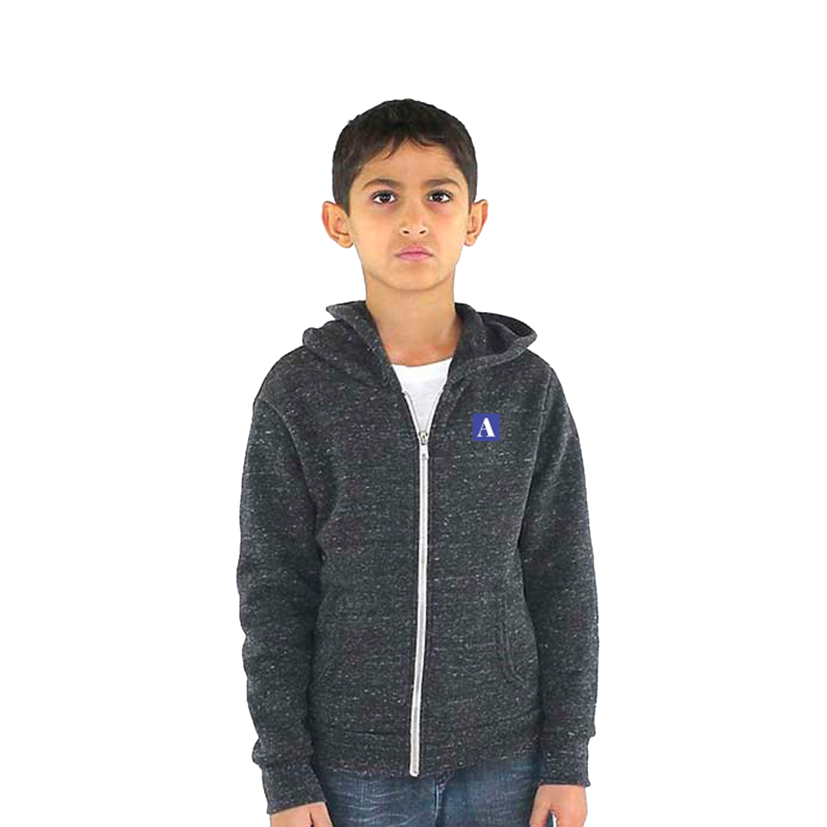 Image of Ashby Kids Zip Hoodie, Dark Gray / Youth Small - 8